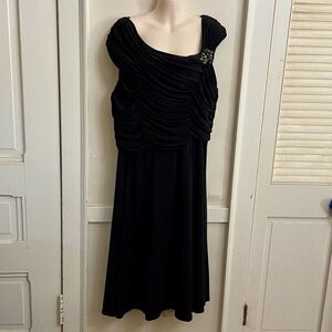 Collection Dressbarn Stretchy Black Lined Formal Dress (Woman 22)